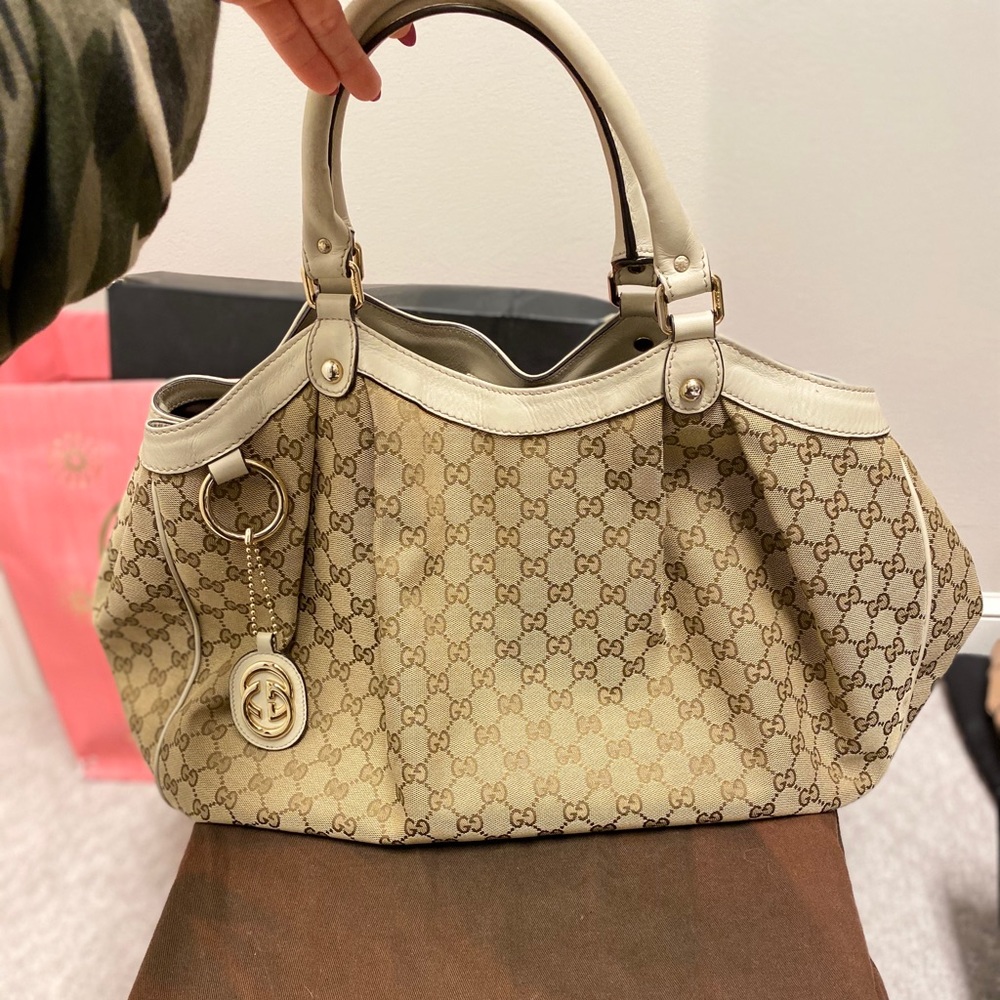 Monogram Large Sukey Tote Off White